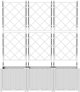 vidaXL Γλάστρα κήπου με πέργκολα 3 τεμ. Λευκό 120x40x143 εκ.