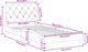 vidaXL Κρεβατοκάμαρα με Κεφαλάρι, Μαύρη, 100x200 cm, Βελούδινη