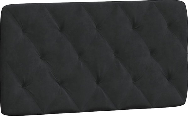 vidaXL Κρεβατοκάμαρα με Κεφαλάρι, Μαύρη, 100x200 cm, Βελούδινη