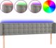 vidaXL Zaglowek do lotka me to LED, jasnoszary, 163x16x78/88 cm, aksamit