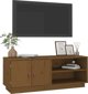 vidaXL Έπιπλο τηλεόρασης, μελί καφέ, 105x34x40 εκ., συμπαγές πεύκο
