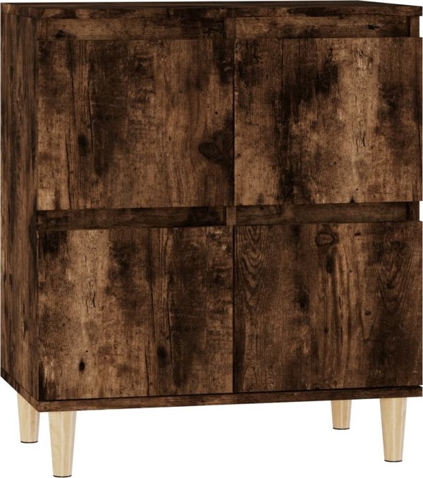 vidaXL Κομοδίνο σε απόχρωση καπνιστής δρυς 60x35x70 εκ., ξυλοπαράγωγο υλικό