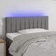 vidaXL Zaglowek do lozka z LED, ciemnoszary, 100x5x78/88 cm, tkanina