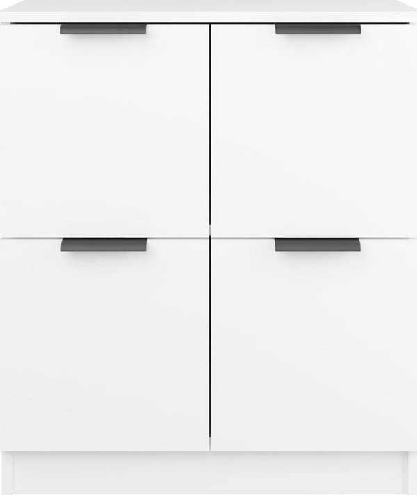 vidaXL Komody, 2 τεμάχια, λευκά, 60x30x70 εκ, υλικό από ξύλο