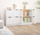 vidaXL Komody, 2 τεμάχια, λευκά, 60x30x70 εκ, υλικό από ξύλο