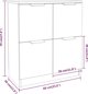 vidaXL Komody, 2 τεμάχια, λευκά, 60x30x70 εκ, υλικό από ξύλο