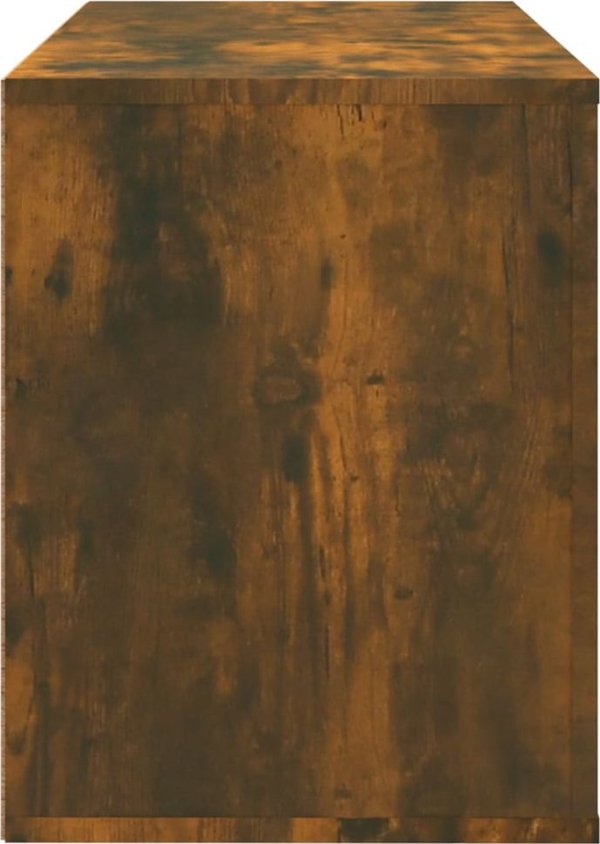 vidaXL Ντουλάπι παπουτσιών, καπνισμένη δρυς, 80x35x45 cm