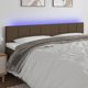 vidaXL Προσκέφαλος κρεβατιού με LED, taupe, 200x5x78/88 cm, ύφασμα