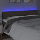 vidaXL Προσκέφαλος κρεβατιού με LED, taupe, 200x5x78/88 cm, ύφασμα