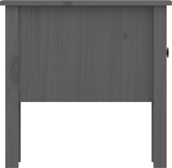 vidaXL Stoliki boczne, 2 szt., szare, 50x50x49 cm, lite drewno sosnowe