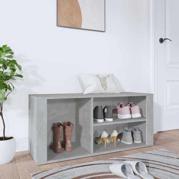 vidaXL Szafka na buty, γκρι σκουριάς, 100x35x45 cm