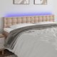 vidaXL Zaglowek do lozka z LED cappuccino 160x5x78/88 cm ekoskora