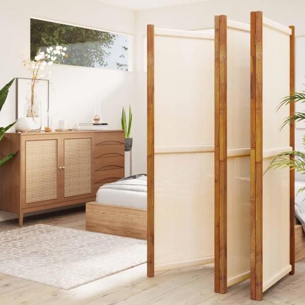 vidaXL vidaXL Parawan 5-panelowy, kremowy, 350 x 180 cm