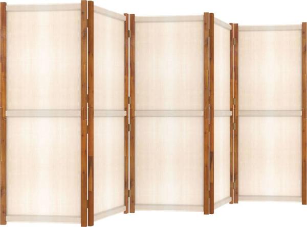 vidaXL vidaXL Parawan 5-panelowy, kremowy, 350 x 180 cm