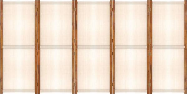 vidaXL vidaXL Parawan 5-panelowy, kremowy, 350 x 180 cm