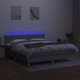vidaXL Lozko kontynentalne z materacem jasnoszare 160x200cm tkanina
