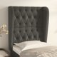 vidaXL Κεφαλάρι uszak σκούρο γκρι 83x23x118/128 cm από βελούδο