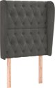 vidaXL Κεφαλάρι uszak σκούρο γκρι 83x23x118/128 cm από βελούδο