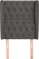 vidaXL Κεφαλάρι uszak σκούρο γκρι 83x23x118/128 cm από βελούδο