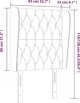 vidaXL Κεφαλάρι uszak σκούρο γκρι 83x23x118/128 cm από βελούδο