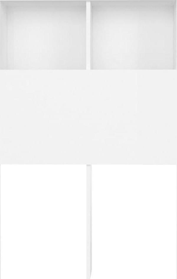 vidaXL Κεφαλάρι κρεβατιού με ράφια, λευκό, 100x18,5x104,5 cm