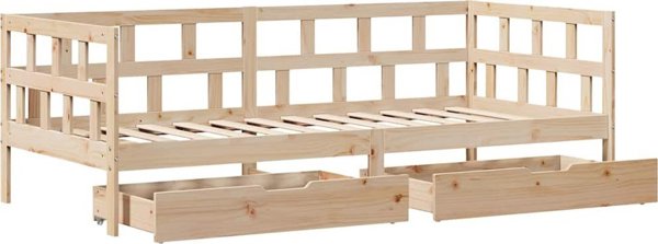 vidaXL Kanapes Krevati me Syrtaria 80x200 cm apo Xylo Pefkou