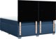 vidaXL Κρεβάτι Continental με Στρώμα Μπλε Ύφασμα 200x200 cm
