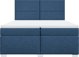 vidaXL Κρεβάτι Continental με Στρώμα Μπλε Ύφασμα 200x200 cm