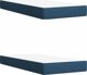 vidaXL Κρεβάτι Continental με Στρώμα Μπλε Ύφασμα 200x200 cm