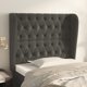 vidaXL Κεφαλάρι uszak, σκούρο γκρι, 93x23x118/128 εκ., βελούδο