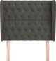 vidaXL Κεφαλάρι uszak, σκούρο γκρι, 93x23x118/128 εκ., βελούδο