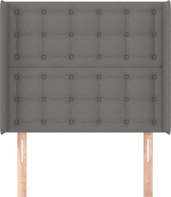 vidaXL Υποστύλωμα Κεφαλιού Uszak, Σκούρο Γκρι, 83x16x118/128 εκ., Υφασμάτινο