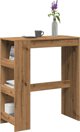 vidaXL Stolik barowy z przegrodami, dab artisian, 90x40x103,5 cm