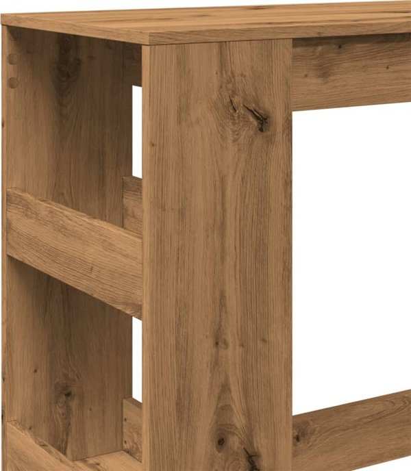 vidaXL Stolik barowy z przegrodami, dab artisian, 90x40x103,5 cm