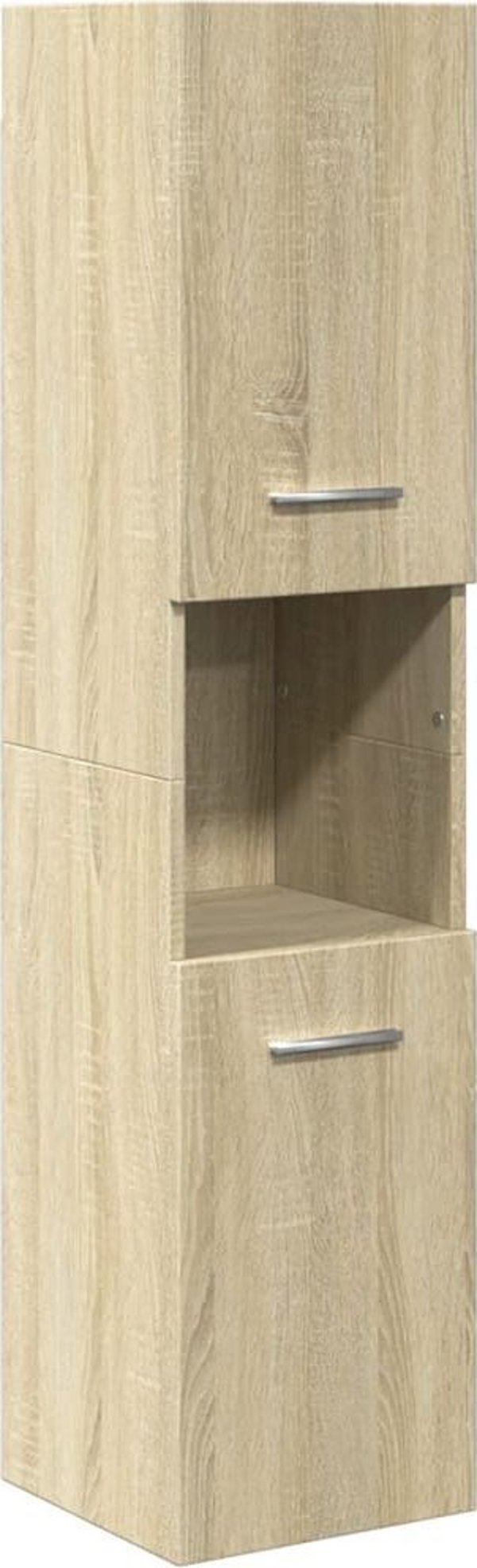 vidaXL Ντουλάπι μπάνιου Sonoma Δρυς 30x30x130 εκ. Πίνακας μοριοσανίδας