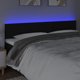 vidaXL Μαξιλαροκέφαλος για κρεβάτι με LED, μαύρο, 180x5x78/88 εκ., ύφασμα