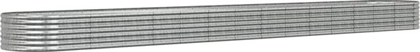 vidaXL vidaXL Donica ogrodowa, malowana proszkowo stal, 620x80x36 cm, srebrna