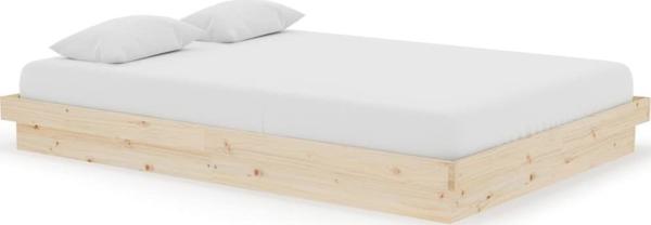 vidaXL Σκελετός κρεβατιού από μασίφ ξύλο, 140 x 200 εκ.