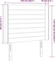 vidaXL Zaglowek do lozka z LED, ciemnoszary, 103x16x118/128cm, aksamit