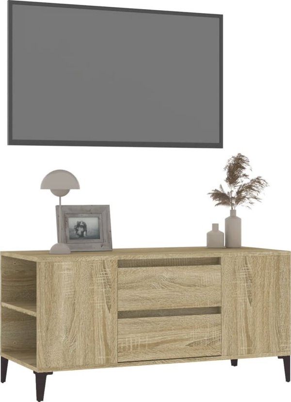 vidaXL Ερμάριο κάτω από TV, δρυς sonoma, 102x44,5x50 cm