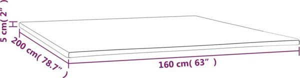 vidaXL Nakladka na materac 160x200x5 cm
