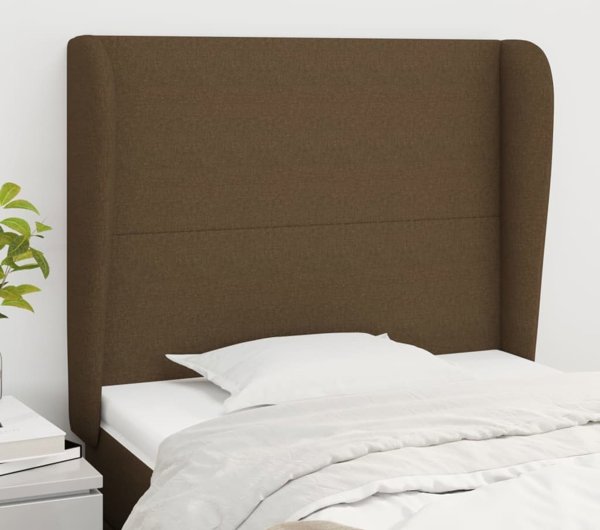 vidaXL Zaglowek uszak, ciemnobrazowy, 83x23x118/128 cm, tkanina
