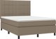 vidaXL Κρεβάτι Continental με Στρώμα, Taupe, 140x200 cm, Υφασμάτινο
