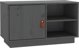 vidaXL Szafka pod TV, szara, 70x34x40 cm, lite drewno sosnowe