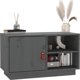 vidaXL Szafka pod TV, szara, 70x34x40 cm, lite drewno sosnowe