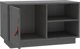 vidaXL Szafka pod TV, szara, 70x34x40 cm, lite drewno sosnowe