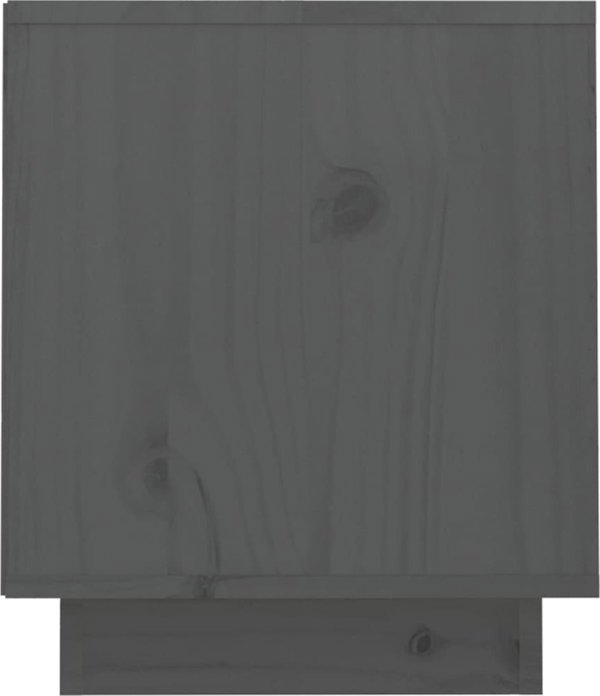 vidaXL Szafka pod TV, szara, 70x34x40 cm, lite drewno sosnowe