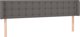 vidaXL Κεφαλάρι κρεβατιού με LED, γκρι, 183x16x78/88 εκ., δερματίνη