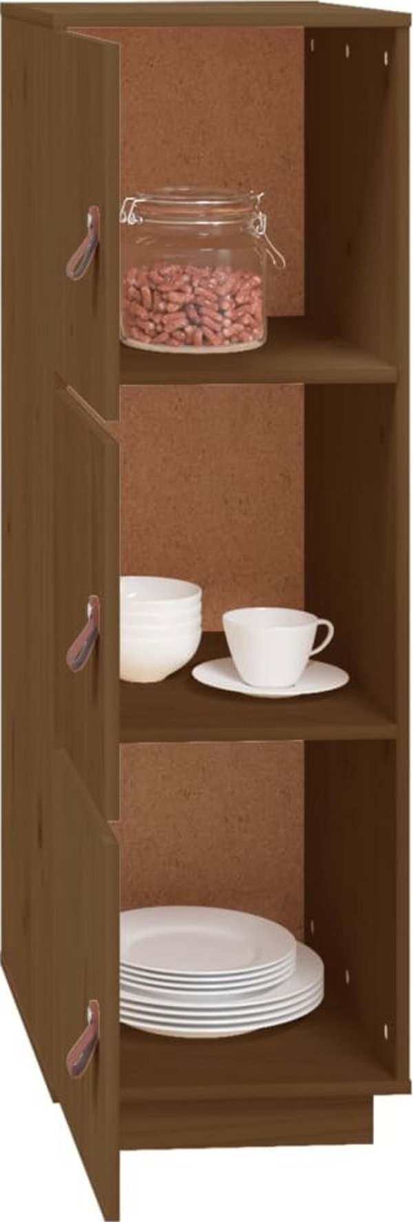 vidaXL Kredens miodowy braz 34x40x108,5 cm lite drewno sosnowe