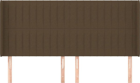vidaXL Zaglowek uszak, ciemnobrazowy, 203x16x118/128 cm, tkanina